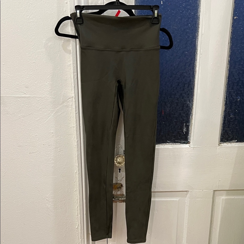 SPANX Dark Green High-Waisted Leggings